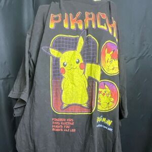 Black Graphic T Shirt Mens Size 5XL